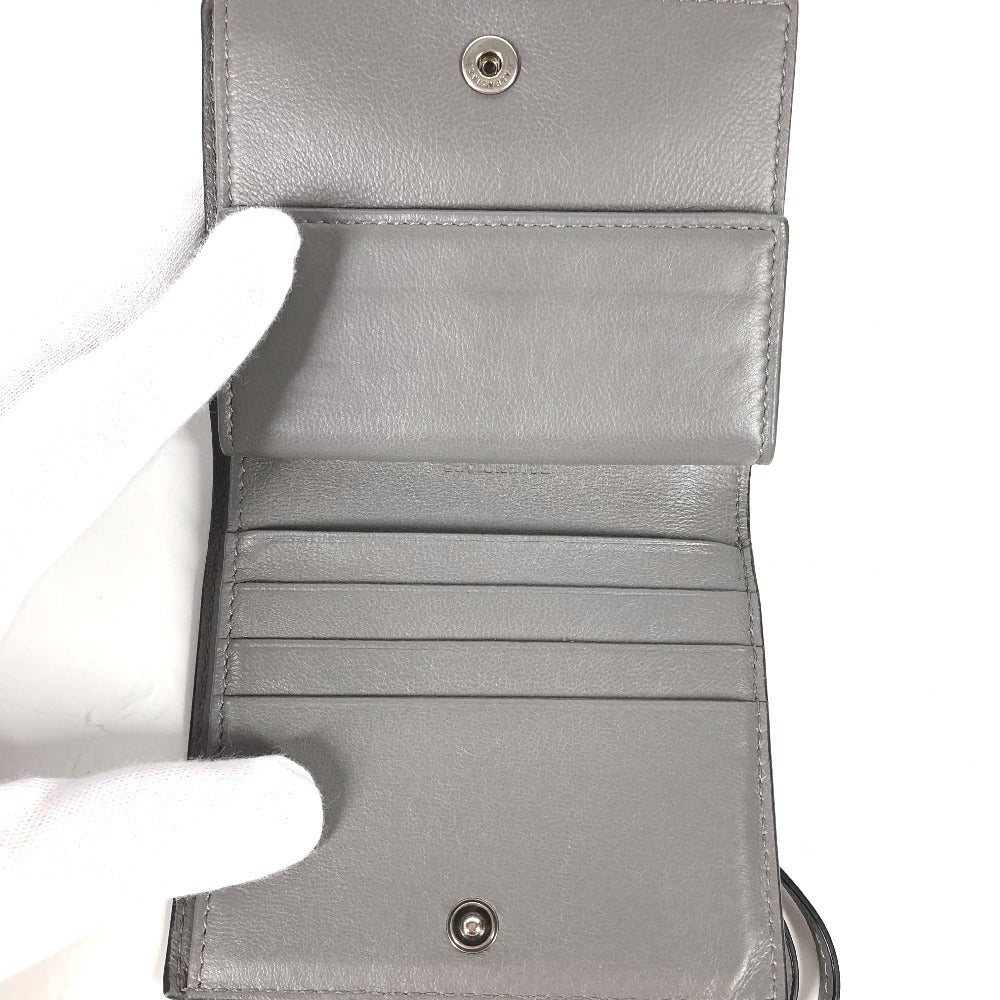 BALENCIAGA Folded wallet 640111 leather gray Neo classic Women