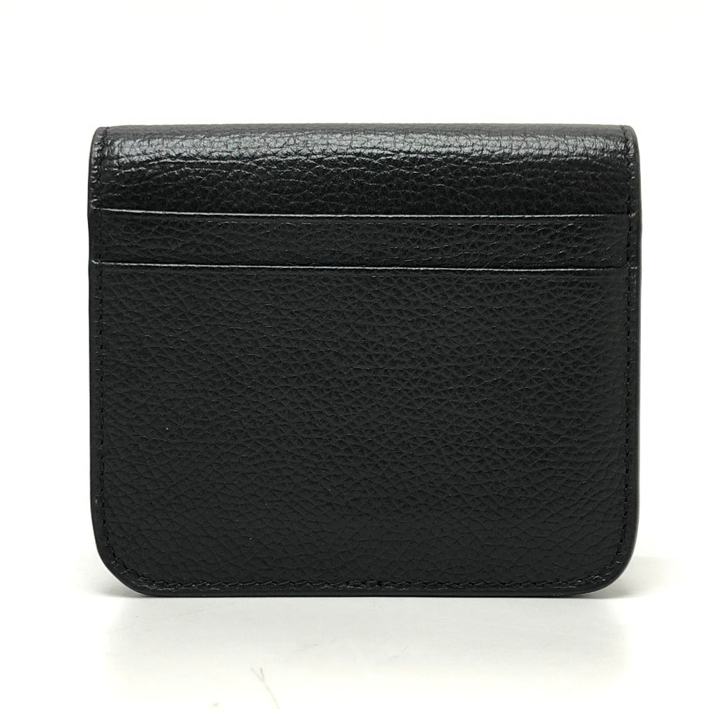 BALENCIAGA Folded wallet 594216 leather black logo Women(Unisex)