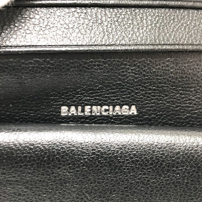 BALENCIAGA Folded wallet 594216 leather black logo Women(Unisex)