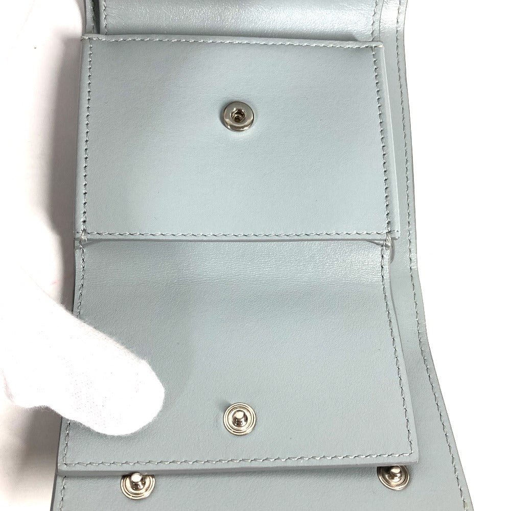 CELINE Trifold wallet leather Light blue type Small trifold wallet Women Used