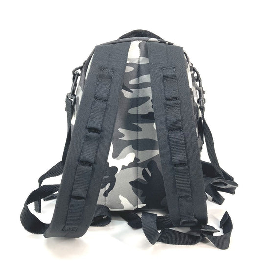 BALENCIAGA Backpack 6440312 canvas Gray x black Camouflage camouflage Army mens