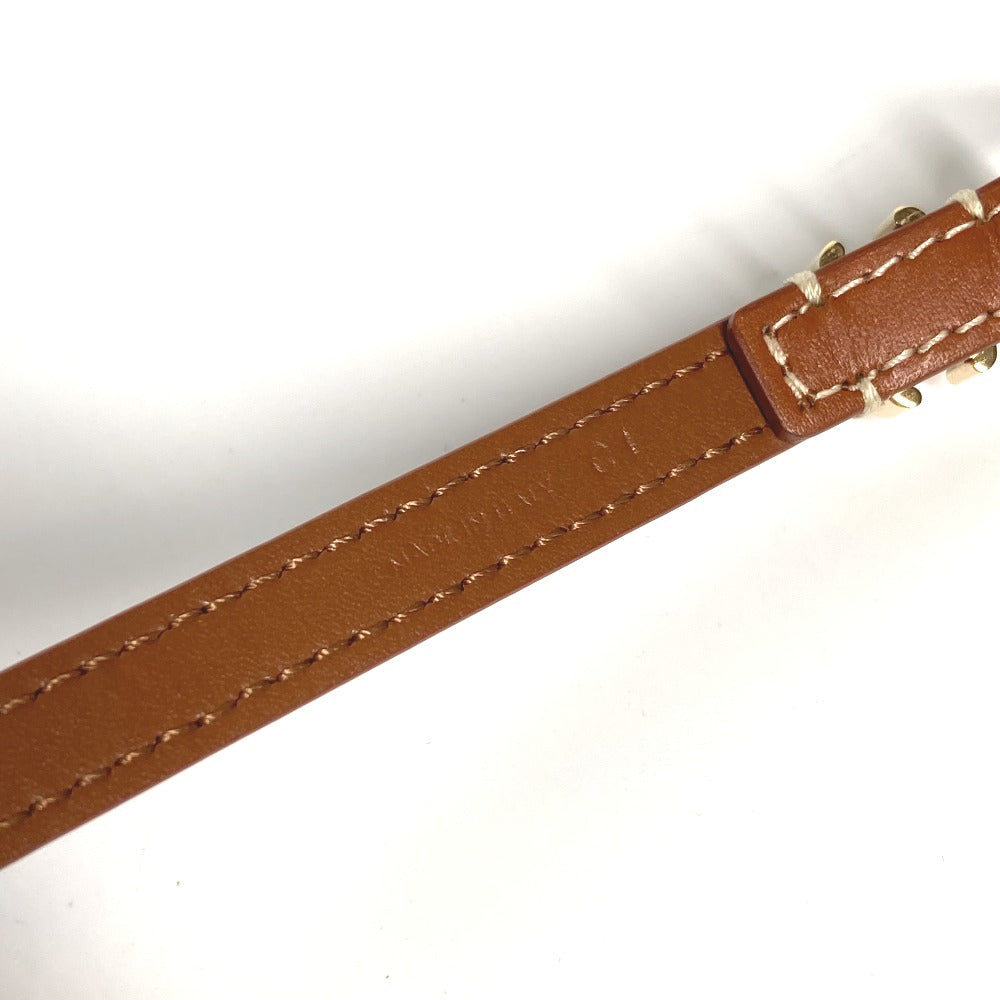CELINE bracelet 460SF3BCF leather Brown Triomphe Les Cuirs Double Bracelet Women C1 Used