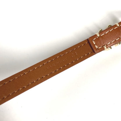CELINE bracelet 460SF3BCF leather Brown Triomphe Les Cuirs Double Bracelet Women C1 Used