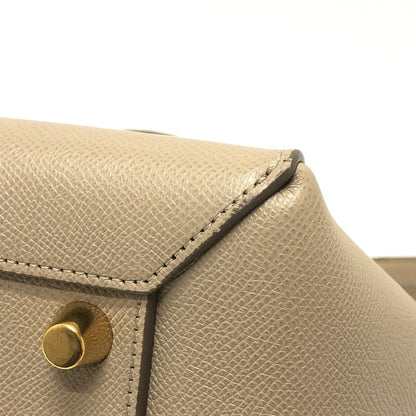 CELINE Handbag leather beige Shoulder Belt bag small Women Used