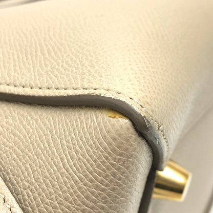 CELINE Handbag leather beige Shoulder Belt bag small Women Used