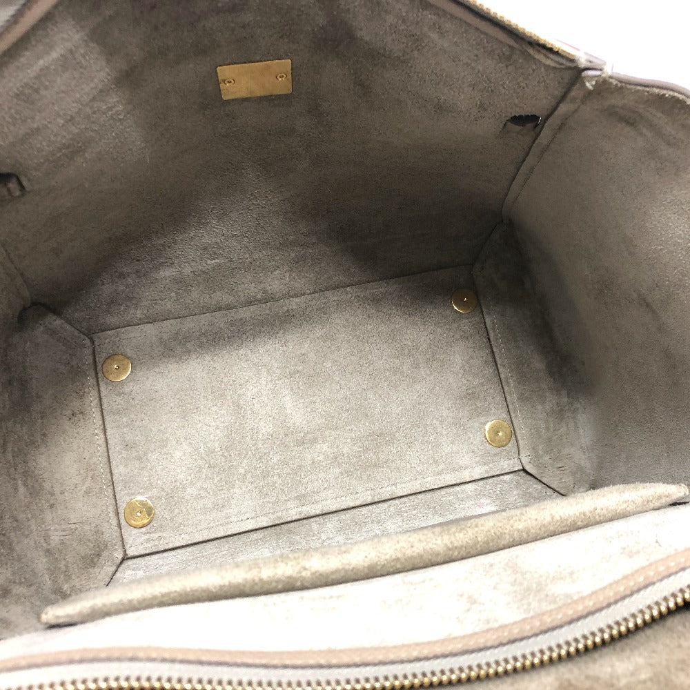 CELINE Handbag leather beige Shoulder Belt bag small Women Used