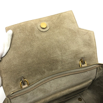 CELINE Handbag leather beige Shoulder Belt bag small Women Used