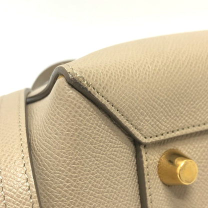 CELINE Handbag leather beige Shoulder Belt bag small Women Used