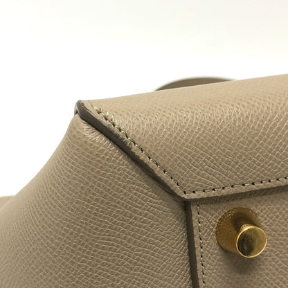 CELINE Handbag leather beige Shoulder Belt bag small Women Used