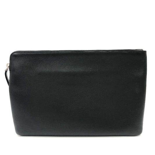 BALENCIAGA Clutch bag 492467 leather black logo shopping mens