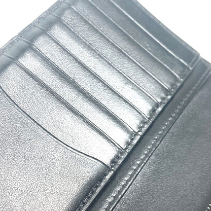 CELINE Long Wallet Purse leather black with coin compartment Bar Tikal Wallet mens Used