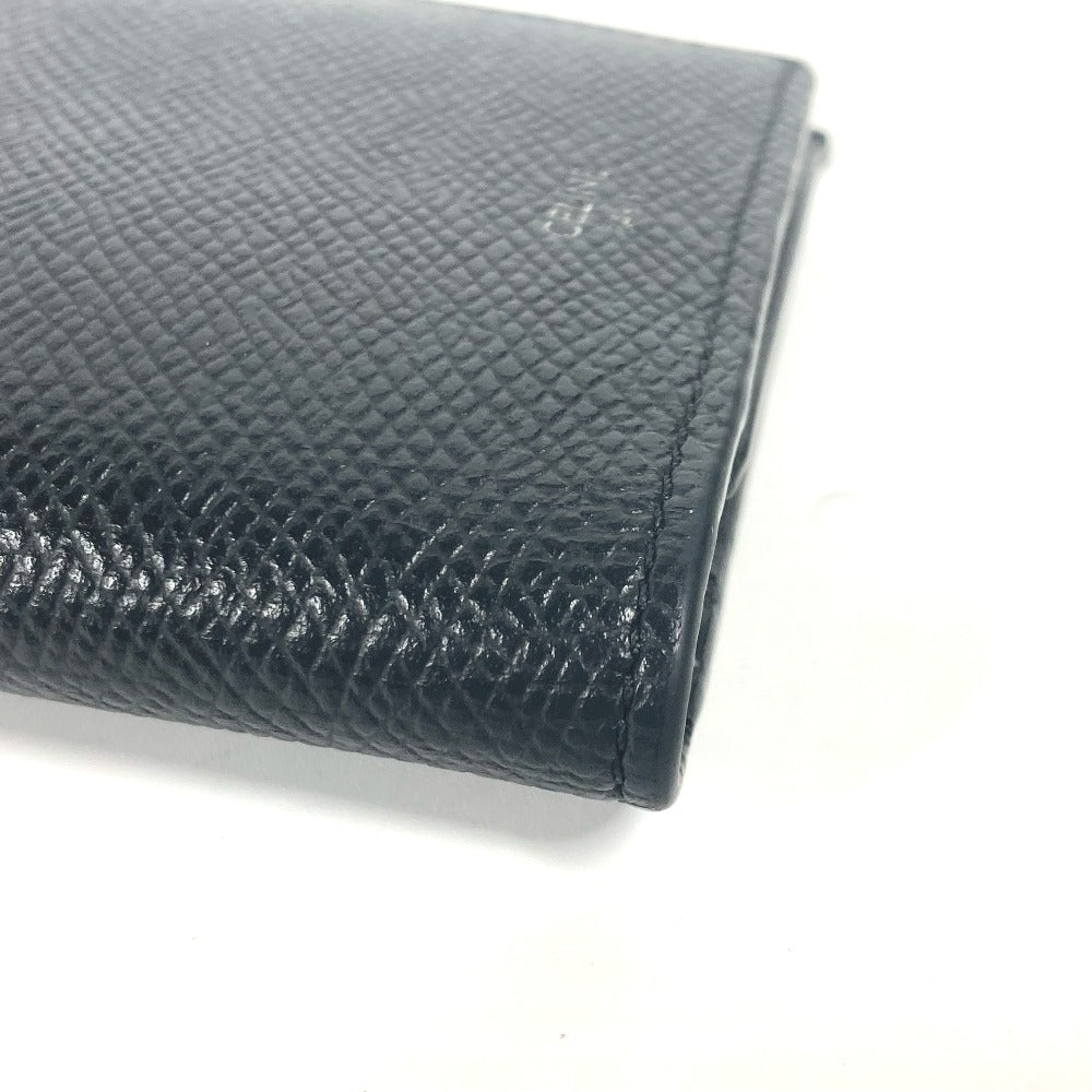 CELINE Long Wallet Purse leather black with coin compartment Bar Tikal Wallet mens Used