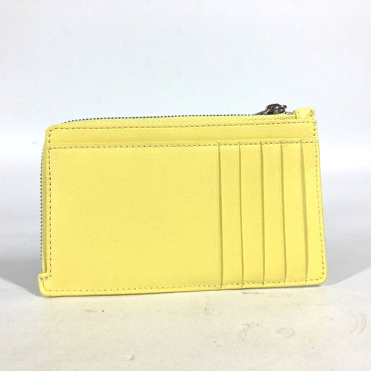BALENCIAGA Card Case 736734 leather yellow logo ENVELOPE LONG COIN & CARD HOLDER Women