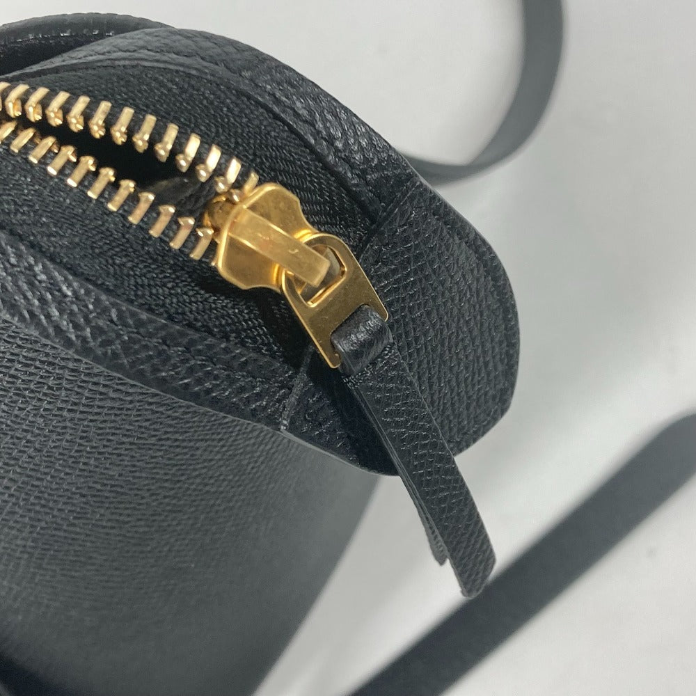 CELINE Handbag leather black Micro Tote Bag Belt bag Women Used