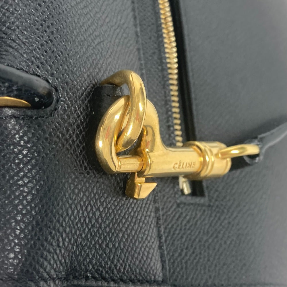 CELINE Handbag leather black Micro Tote Bag Belt bag Women Used