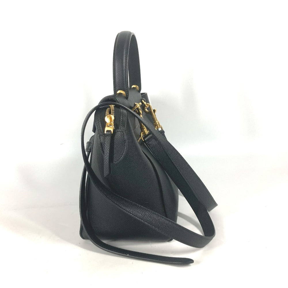 CELINE Handbag leather black Micro Tote Bag Belt bag Women Used