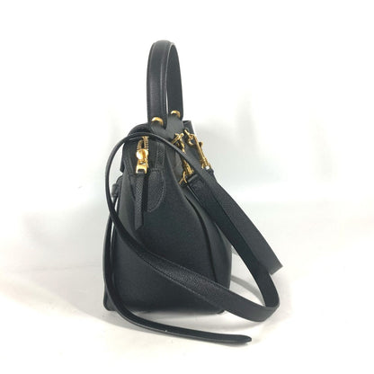 CELINE Handbag leather black Micro Tote Bag Belt bag Women Used