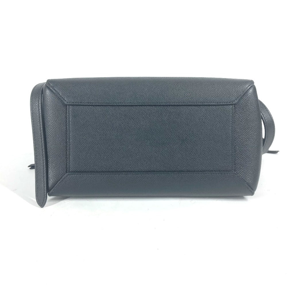 CELINE Handbag leather black Micro Tote Bag Belt bag Women Used