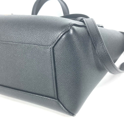 CELINE Handbag leather black Micro Tote Bag Belt bag Women Used