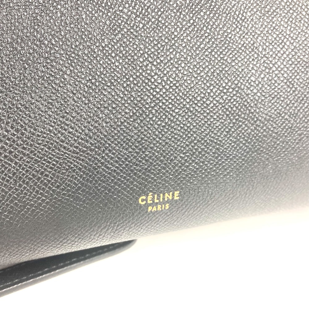 CELINE Handbag leather black Micro Tote Bag Belt bag Women Used