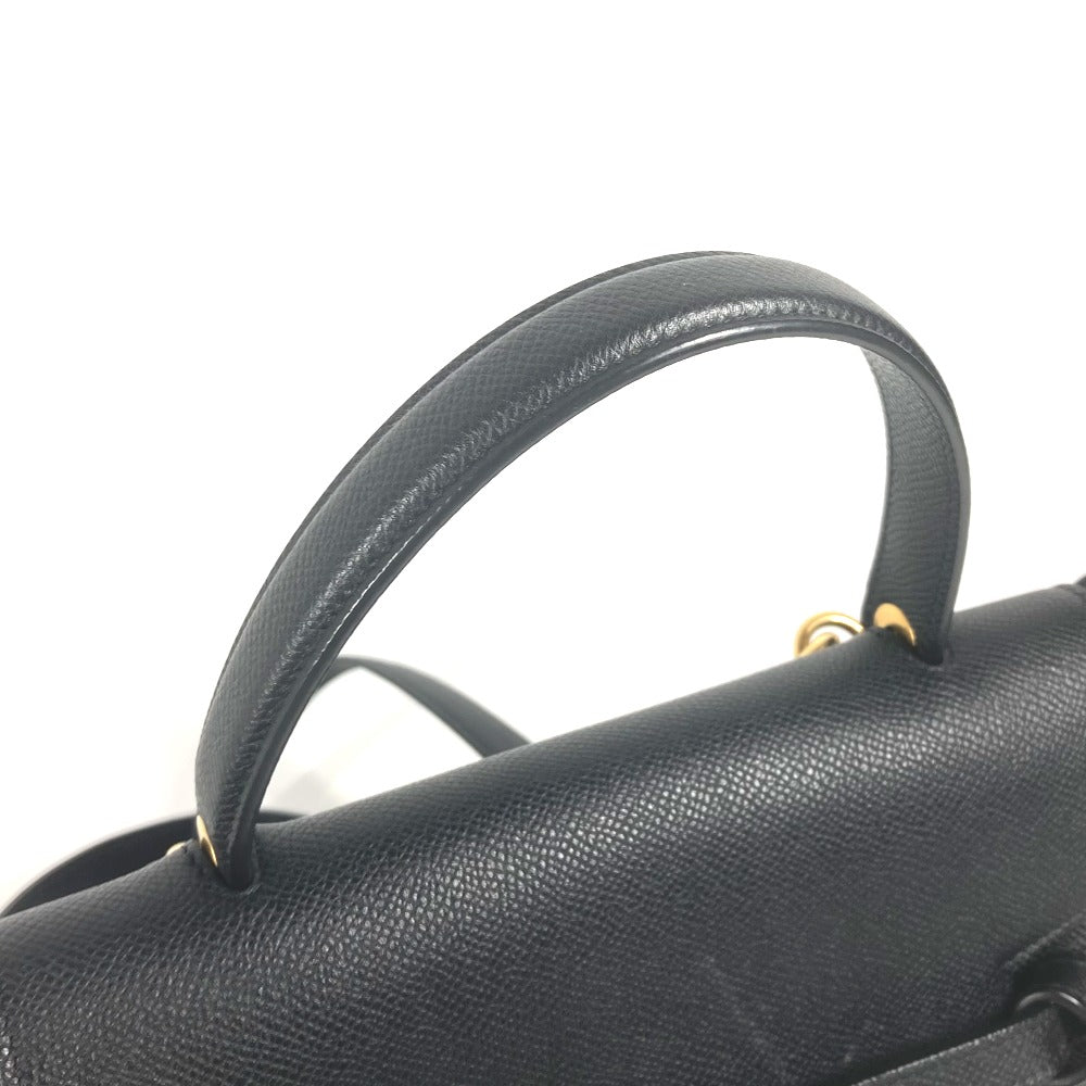 CELINE Handbag leather black Micro Tote Bag Belt bag Women Used