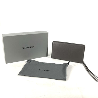 BALENCIAGA Long Wallet Purse 640115 leather gray Long wallet Neo classic Women