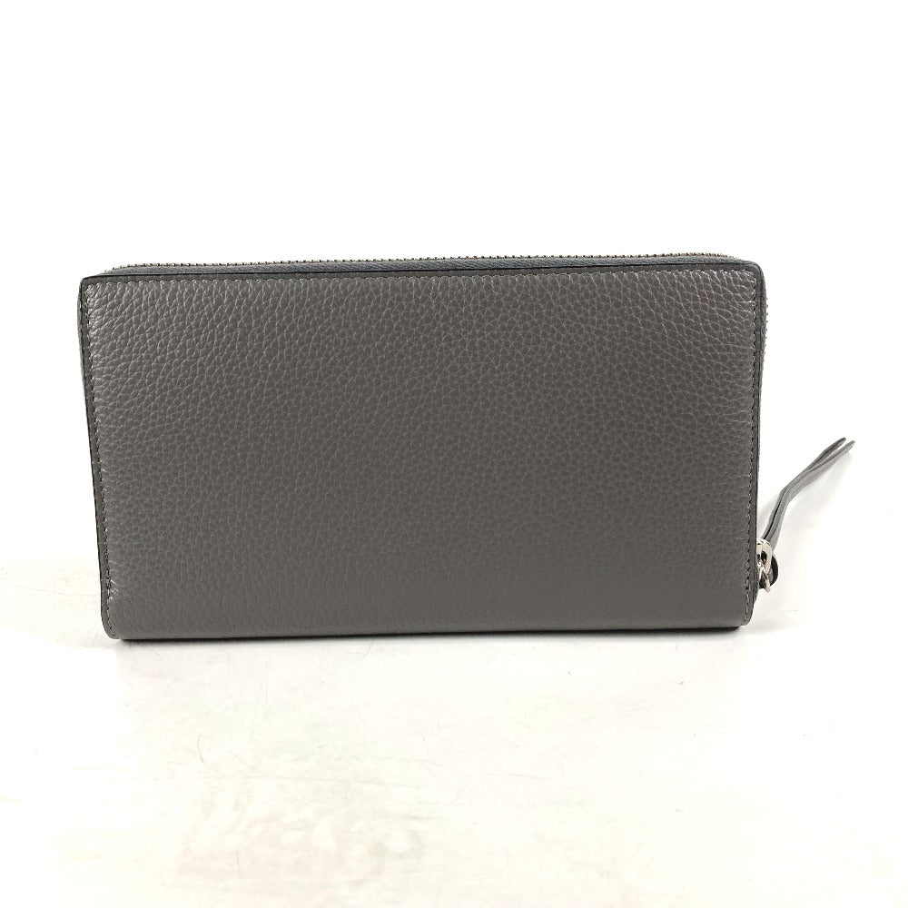 BALENCIAGA Long Wallet Purse 640115 leather gray Long wallet Neo classic Women