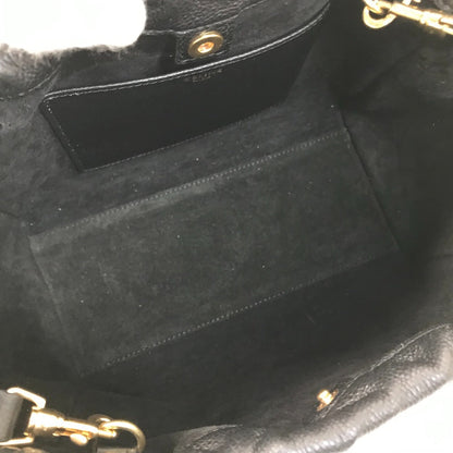 CELINE Handbag leather black Triomphe Small Hippo Drawstring Cuir Women Used