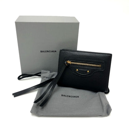 BALENCIAGA Folded wallet 650846 leather black NEOCLASSIC Women