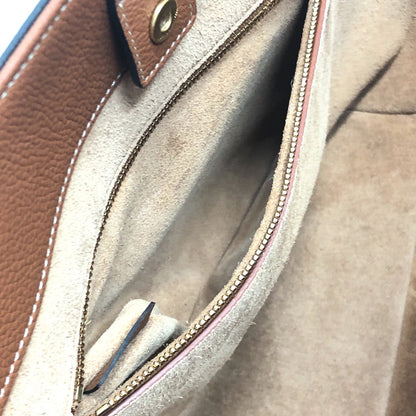 CELINE Tote Bag leather Brown Small Hippo Anais Cuir Triomphe Women Used