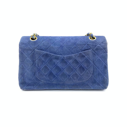 Chanel Classic Flap Vintage Medium Blue Jeans Denim with 24k Gold HW, 1989-1991