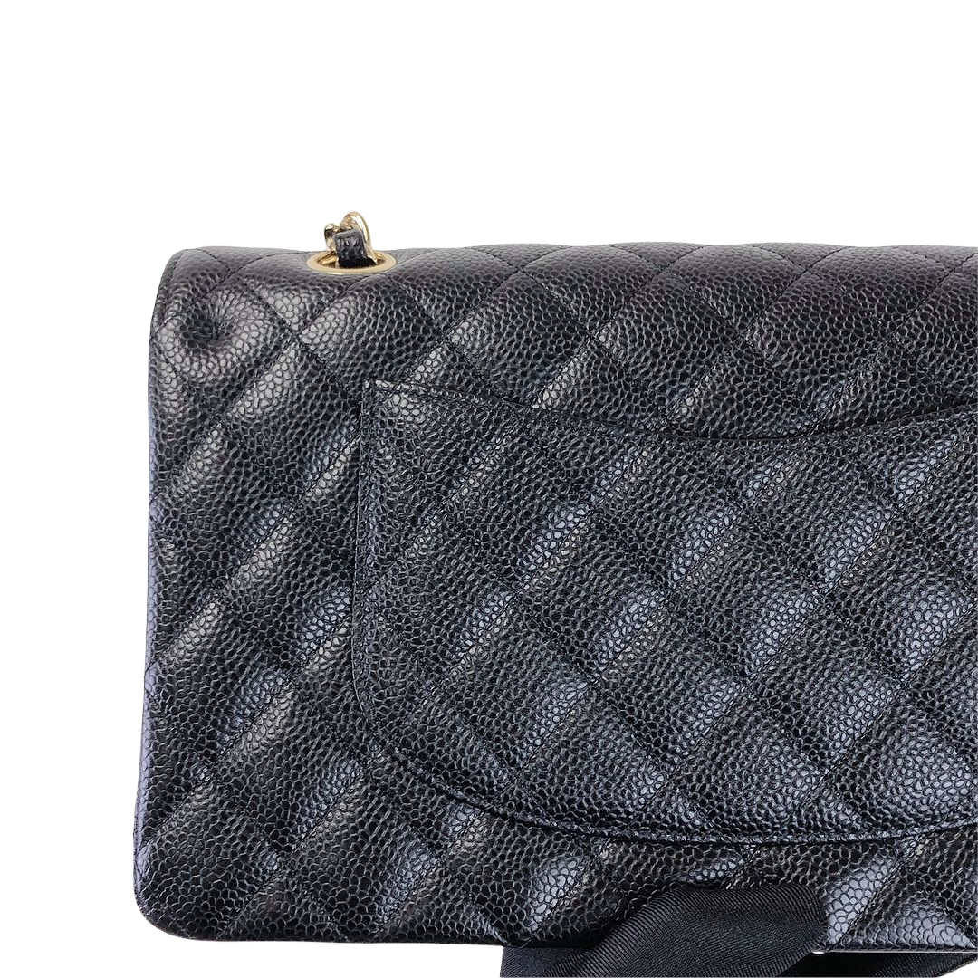 Classic Flap Caviar Medium Black GHW