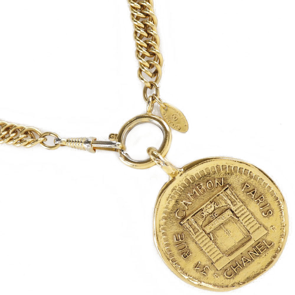 CHANEL Necklace Plated Gold gold coin 31 RUE CAMBON Women