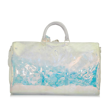 LOUIS VUITTON Monogram Prism Keepall Bandouliere 50 Travel Bag