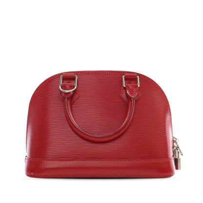 Red Louis Vuitton Epi Alma BB Satchel