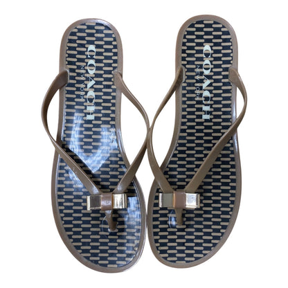 SANDALS DESIGNER by COACH In BROWN, Size: 10