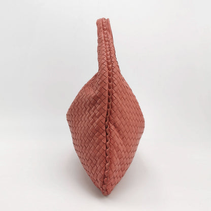 Bottega Veneta Veneta Hobo Medium Coral Intrecciato Leather Bag 47cm