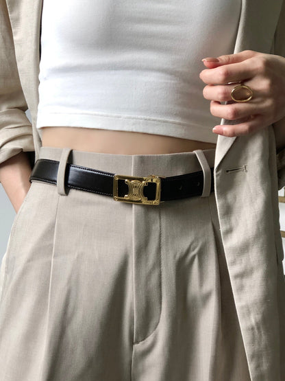 CELINE  Belt Black Vintage vxvkkh