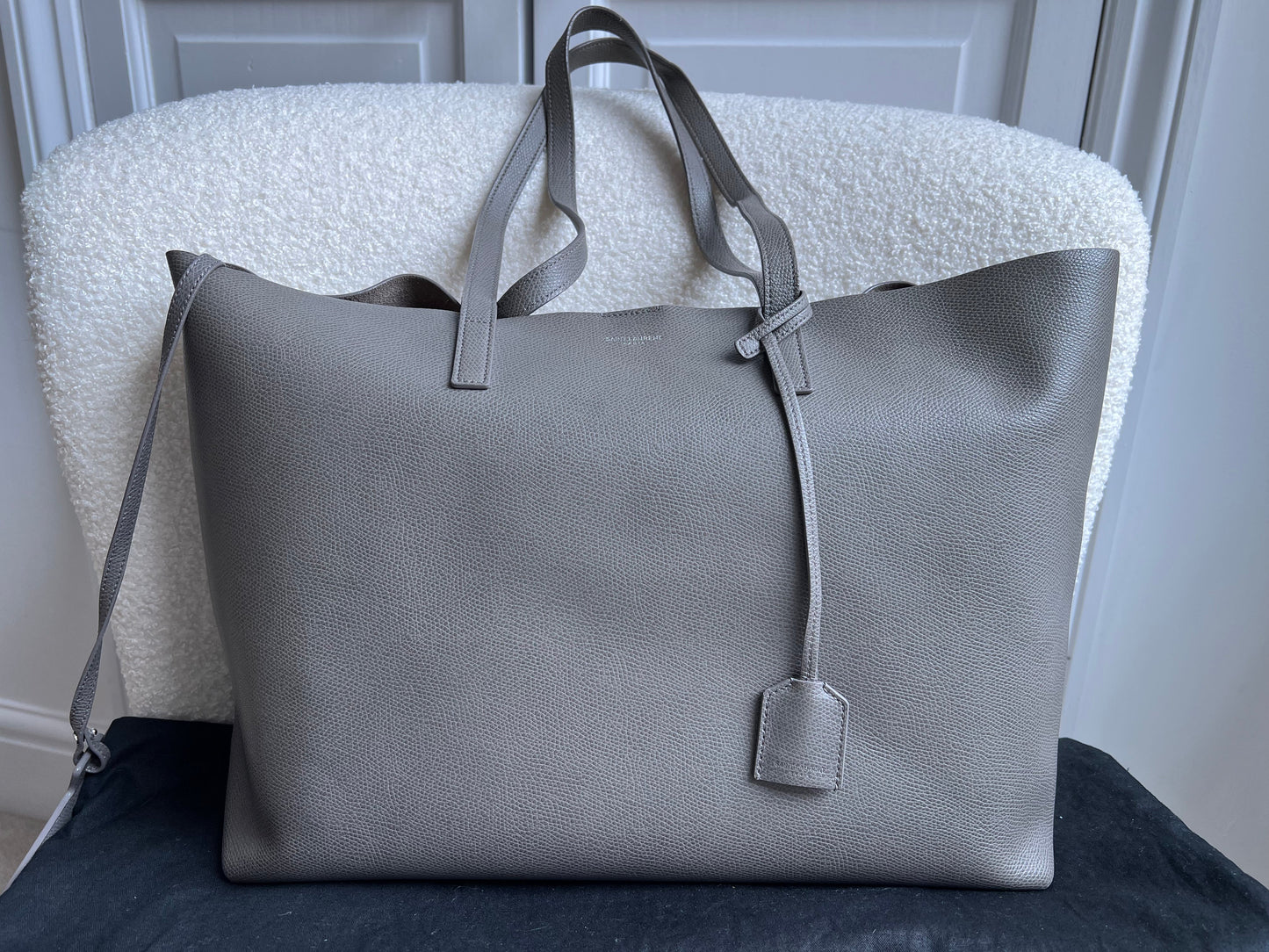 Yves Saint Laurent (YSL) Grey Shopping Tote