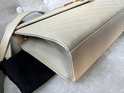 Yves Saint Laurent (YSL) Large Beige Envelope Bag