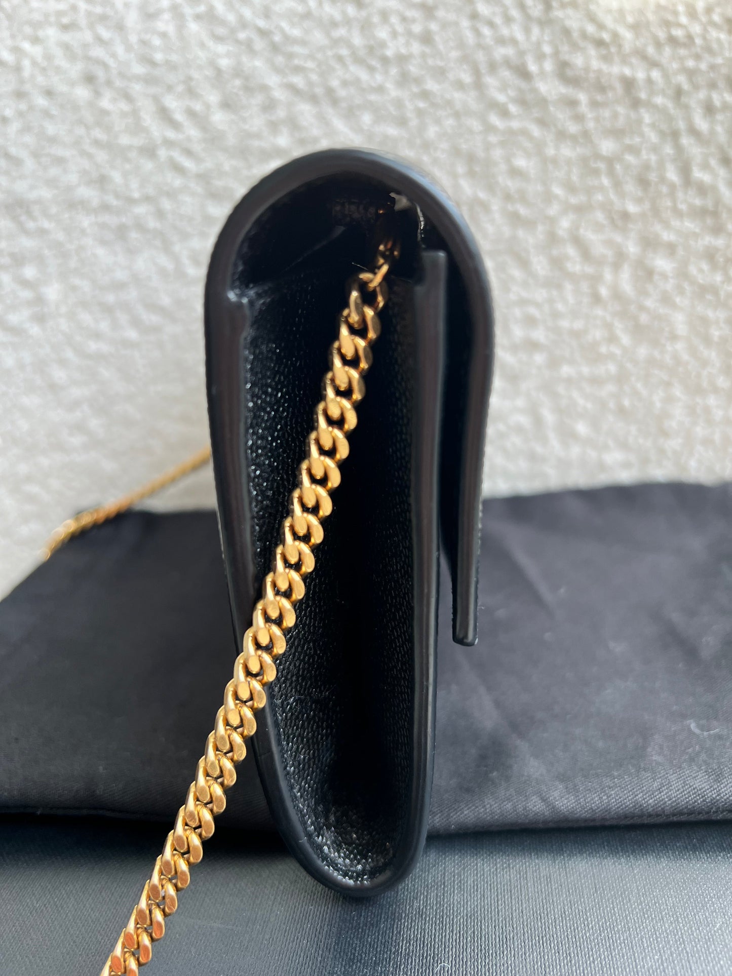 Yves Saint Laurent (YSL) Black Uptown Chain Wallet