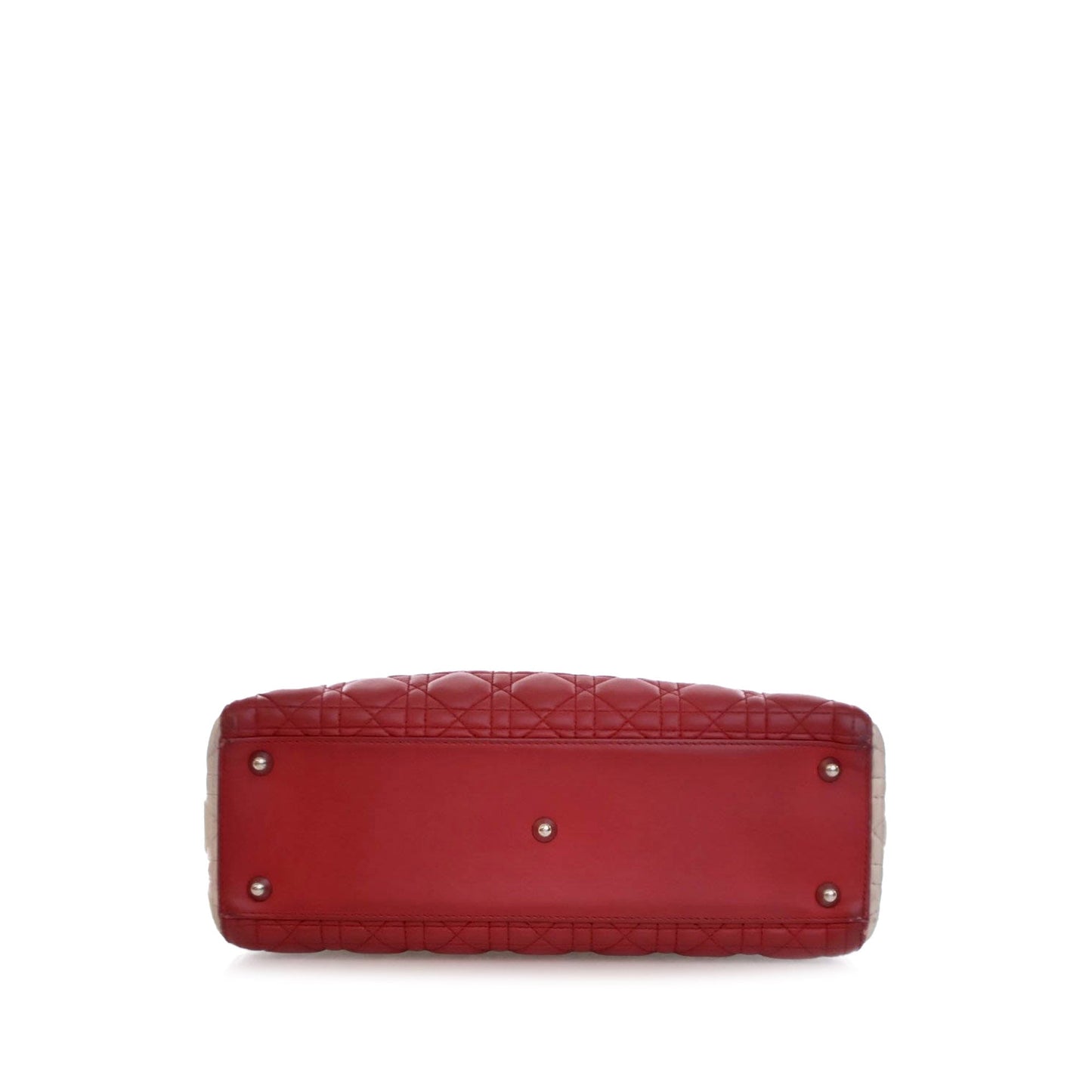 Large Bicolor Lambskin Cannage Lady Dior