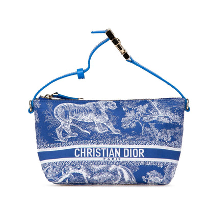 Small Technical Fabric Toile de Jouy Reverse DiorTravel Nomad Pouch