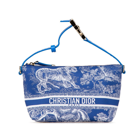 Small Technical Fabric Toile de Jouy Reverse DiorTravel Nomad Pouch