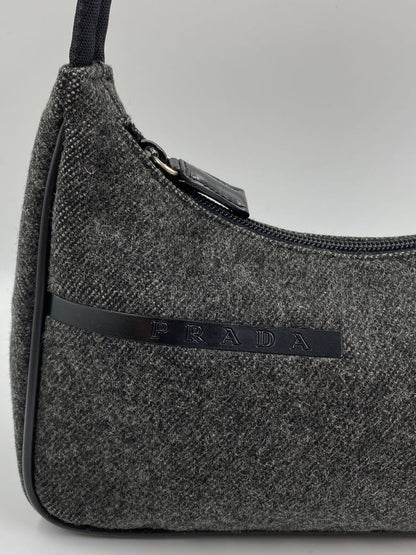 Prada Wool Shoulder Bag