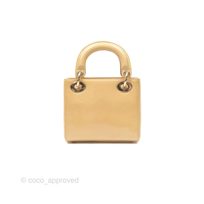 Christian Dior Mini Lady Dior Beige Lizard Gold Hardware