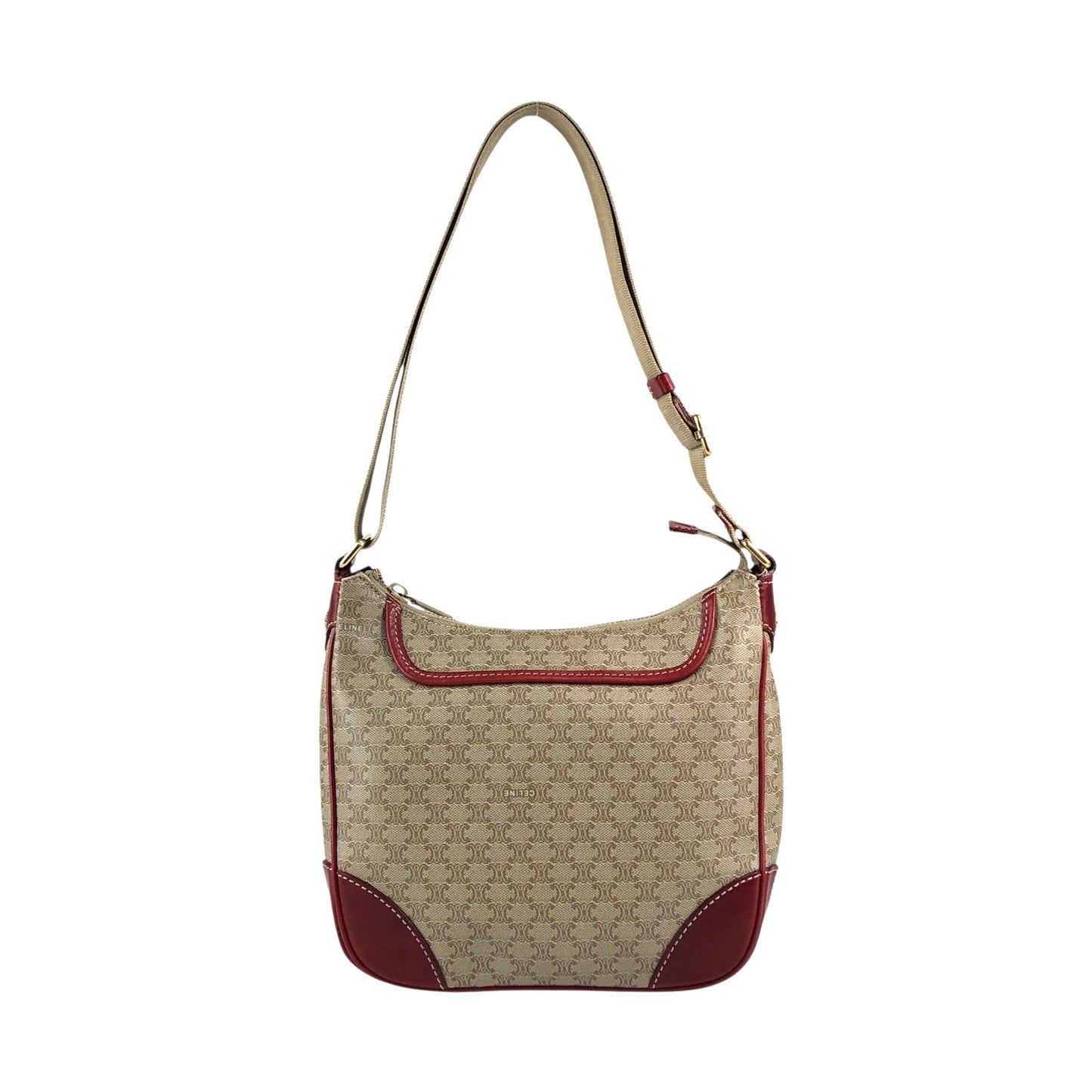 CELINE Macadam Shoulder bag Beige Vintage ebftjm