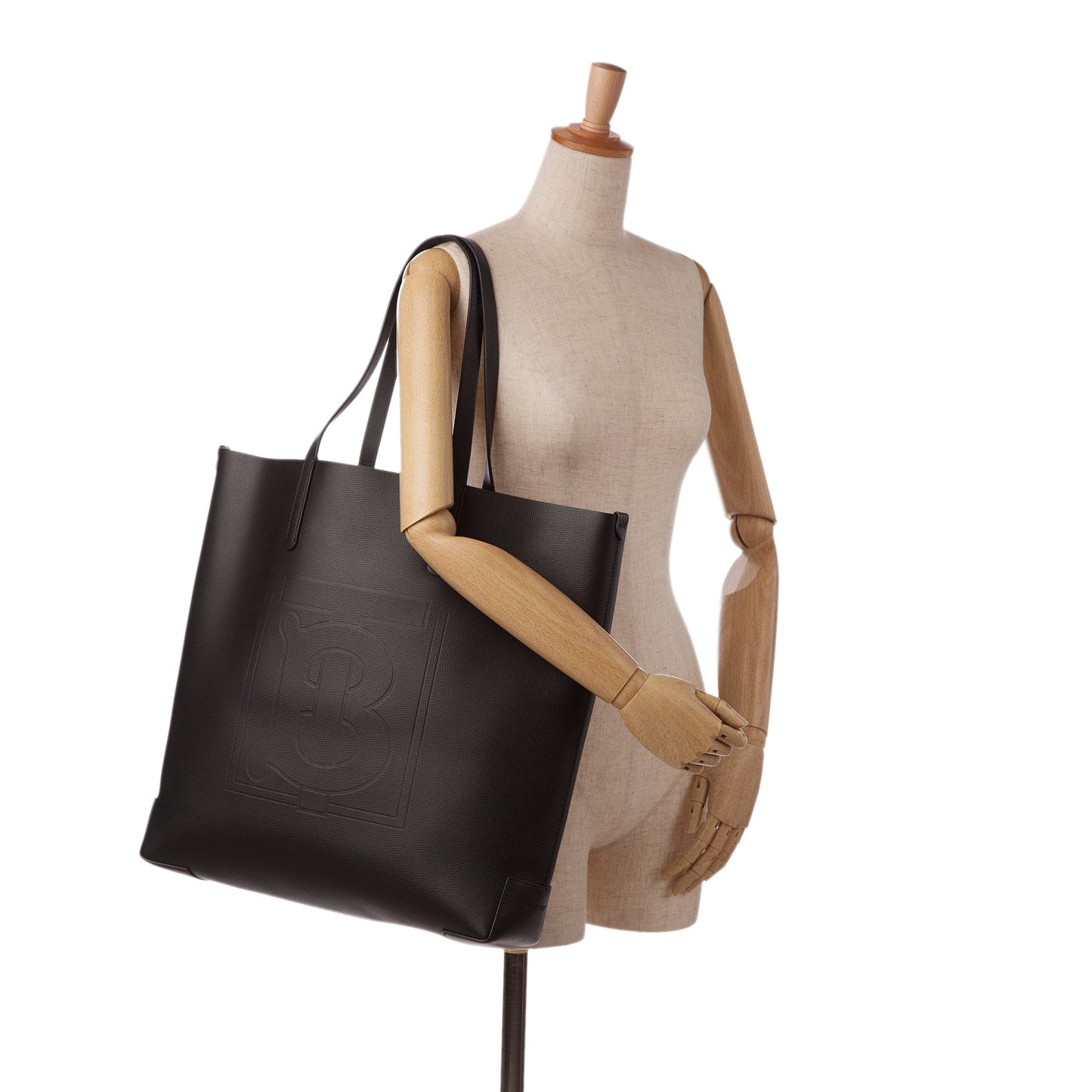 Burberry The TB Logo Bag Black Leather