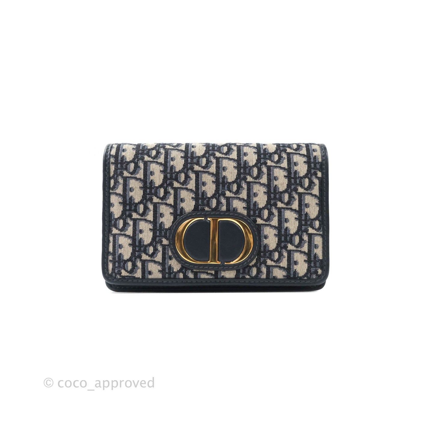 Christian Dior 30 Montaigne Blue Oblique Jacquard 2-in-1 Pouch