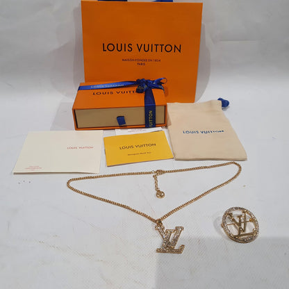 Louis  Vuitton Necklace, Earrings and Brooch Set